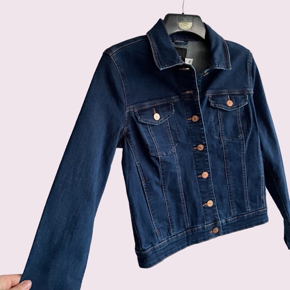 BNWT NEXT Indigo Blue Stretch Denim Jacket Size 12 - Picture 4 of 4